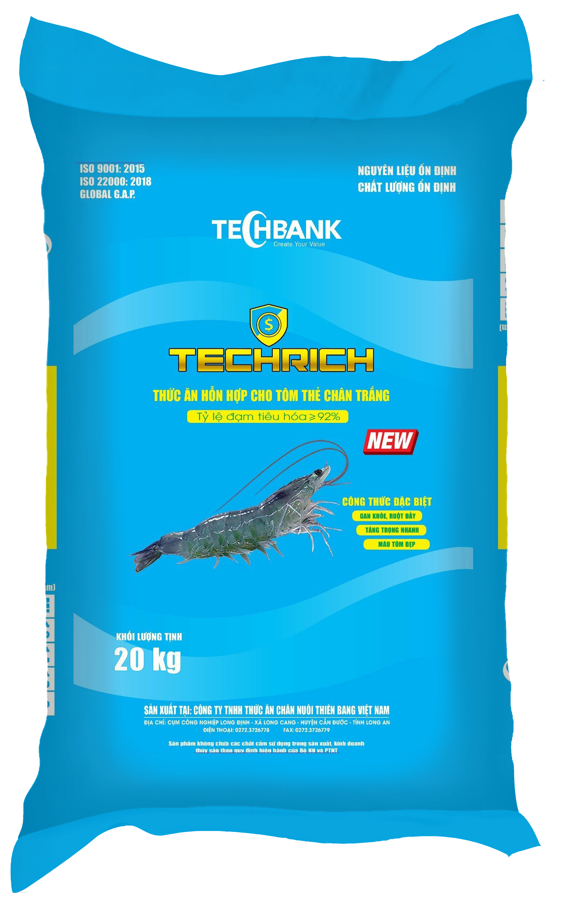 TECHRICH - THỨC ĂN HỖN HỢP CHO TÔM THẺ CHÂN TRẮNG